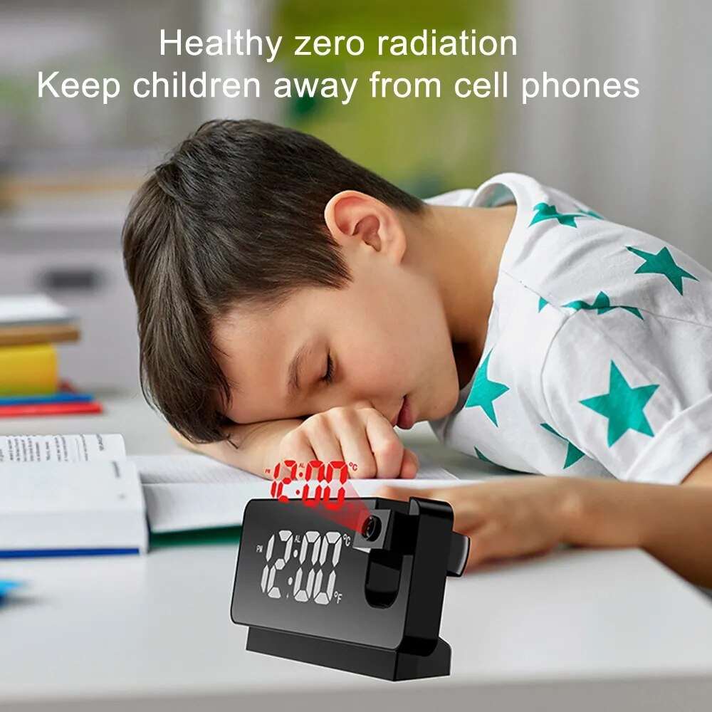 180° Rotation LED Digital Projection Alarm Clock USB - beunik