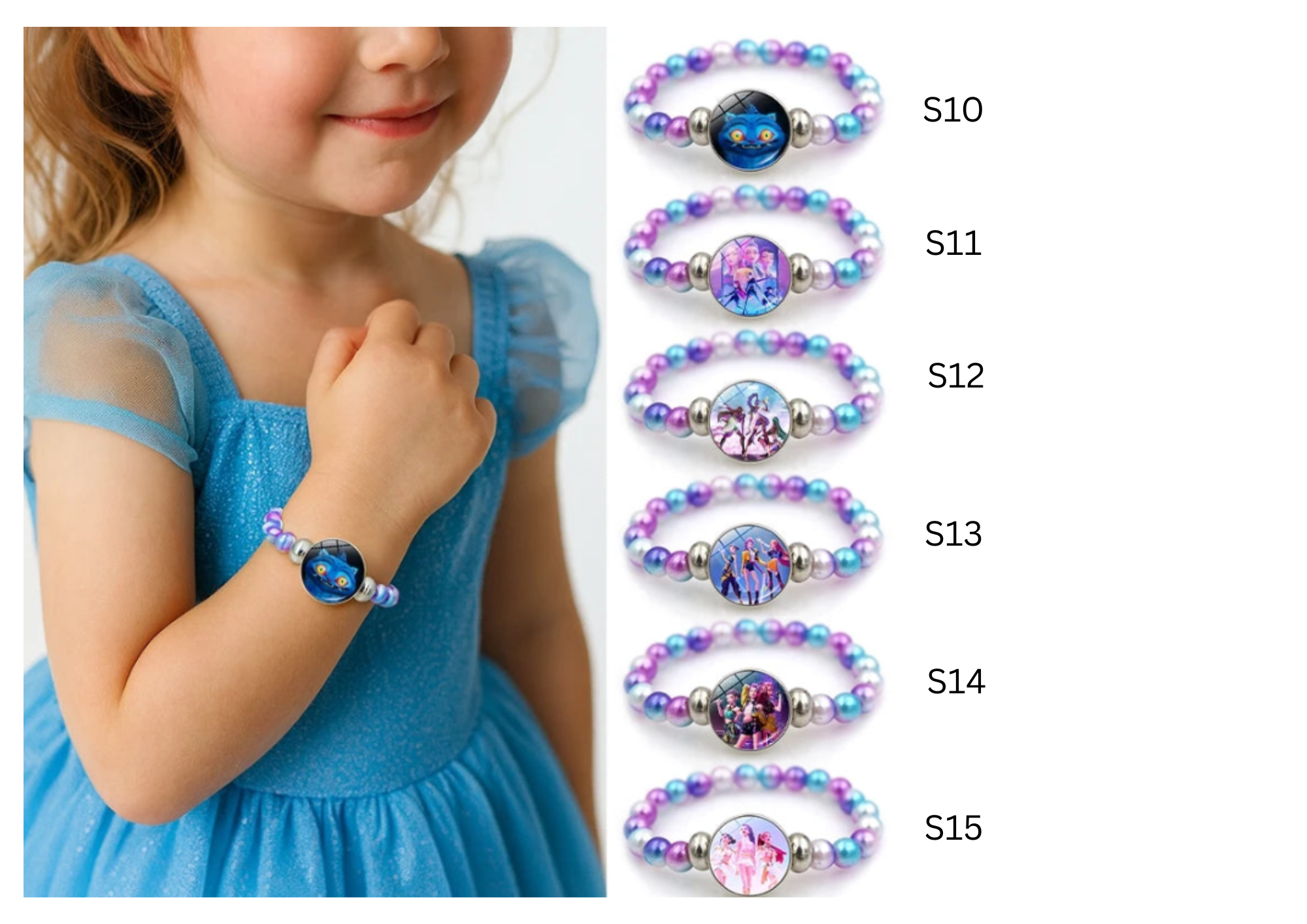 K-Pop Idol Inspired Beaded Charm Necklace – Rumi, Zoey & Mira Pendant