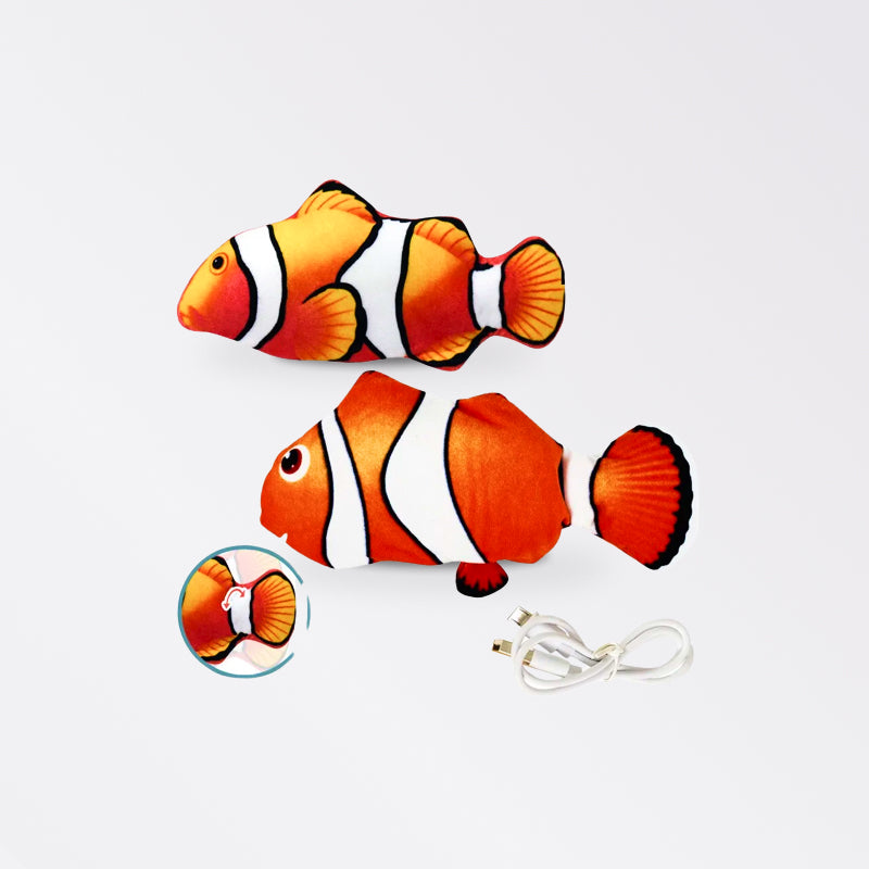 3D Cat Fish Soft Plush Toy USB Chargable - beunik