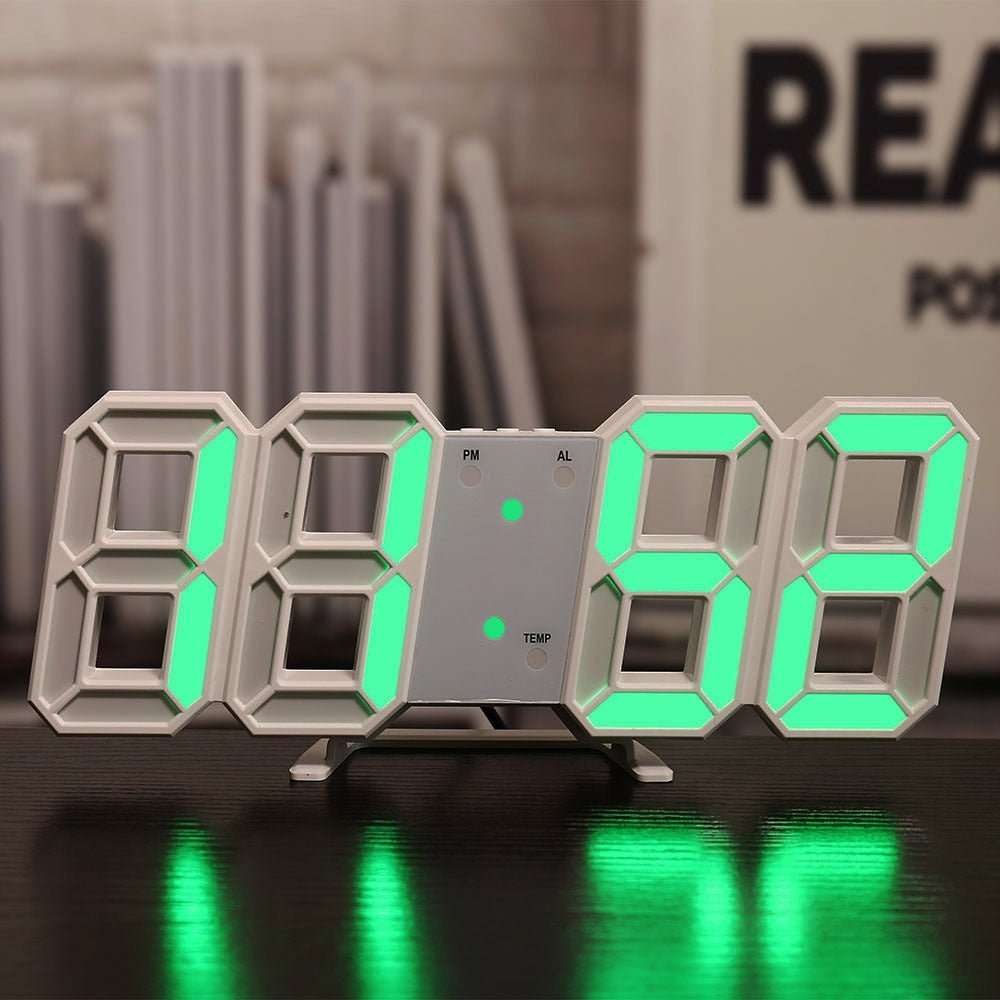 3D LED Digital Clock Wall - beunik