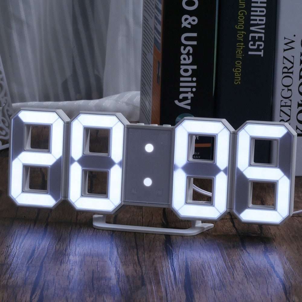 3D LED Digital Clock Wall - beunik