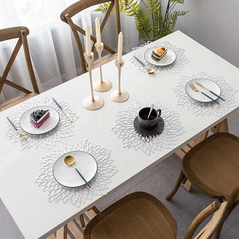 4/6/8PCS PVC Placemat for Dining Table - beunik