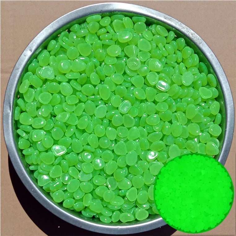 500Pcs Glow In The Dark Garden Luminous Pebbles - beunik