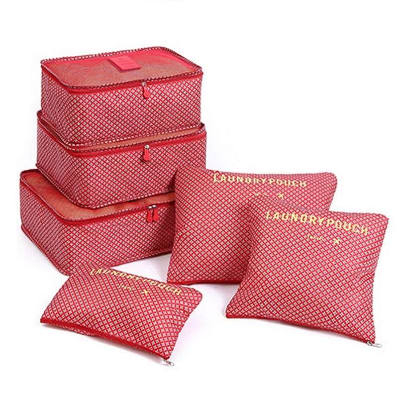 6/7pcs Colour Travel Storage Bag Set - beunik