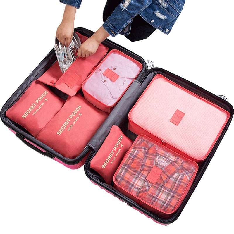 6/7pcs Colour Travel Storage Bag Set - beunik