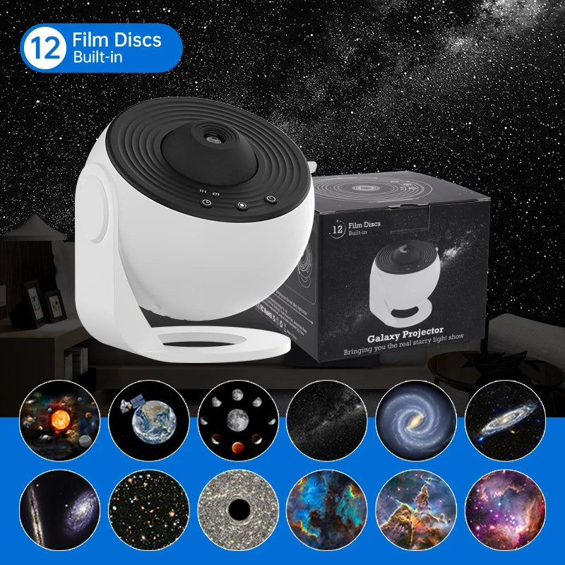 Night Light Galaxy Projector Starry Sky Projector 360° Rotate Planetarium Lamp For Kids beunik