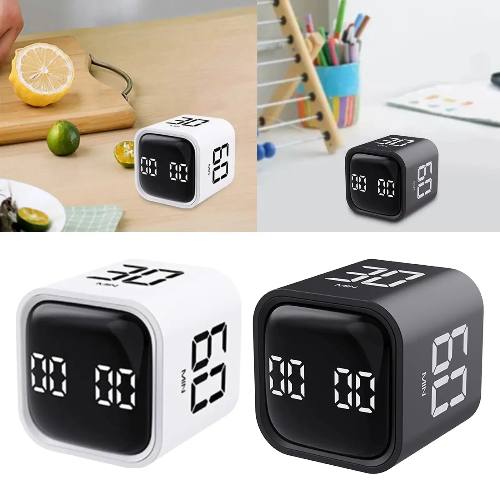 Gravity Sensor Flipping Timer For Kitchen/Study With LCD Display Countdown beunik