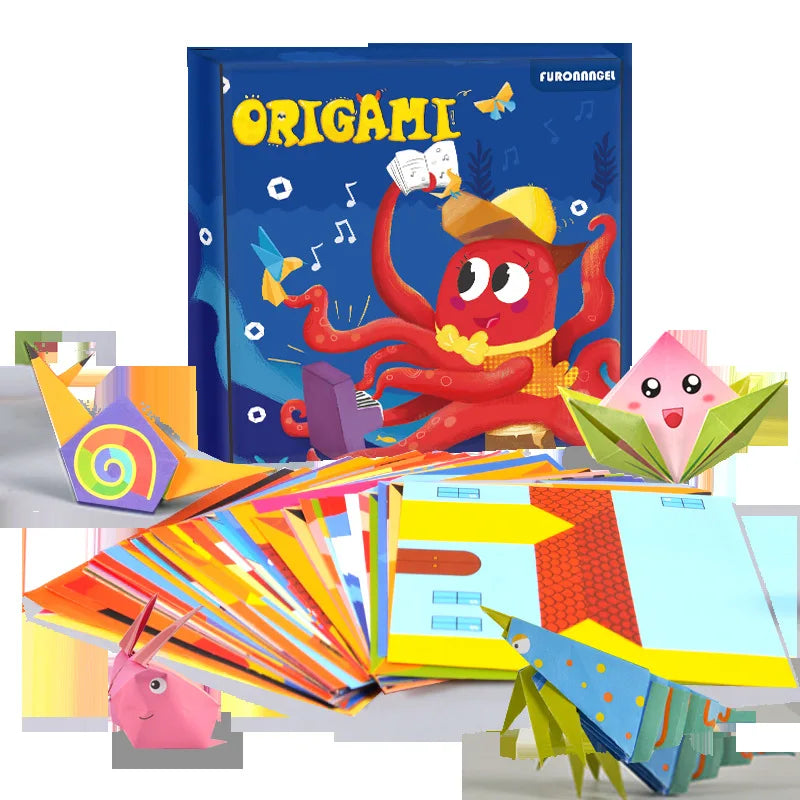 Baby Craft Toys Cartoon Animal Origami Paper Cutting Book Kids beunik