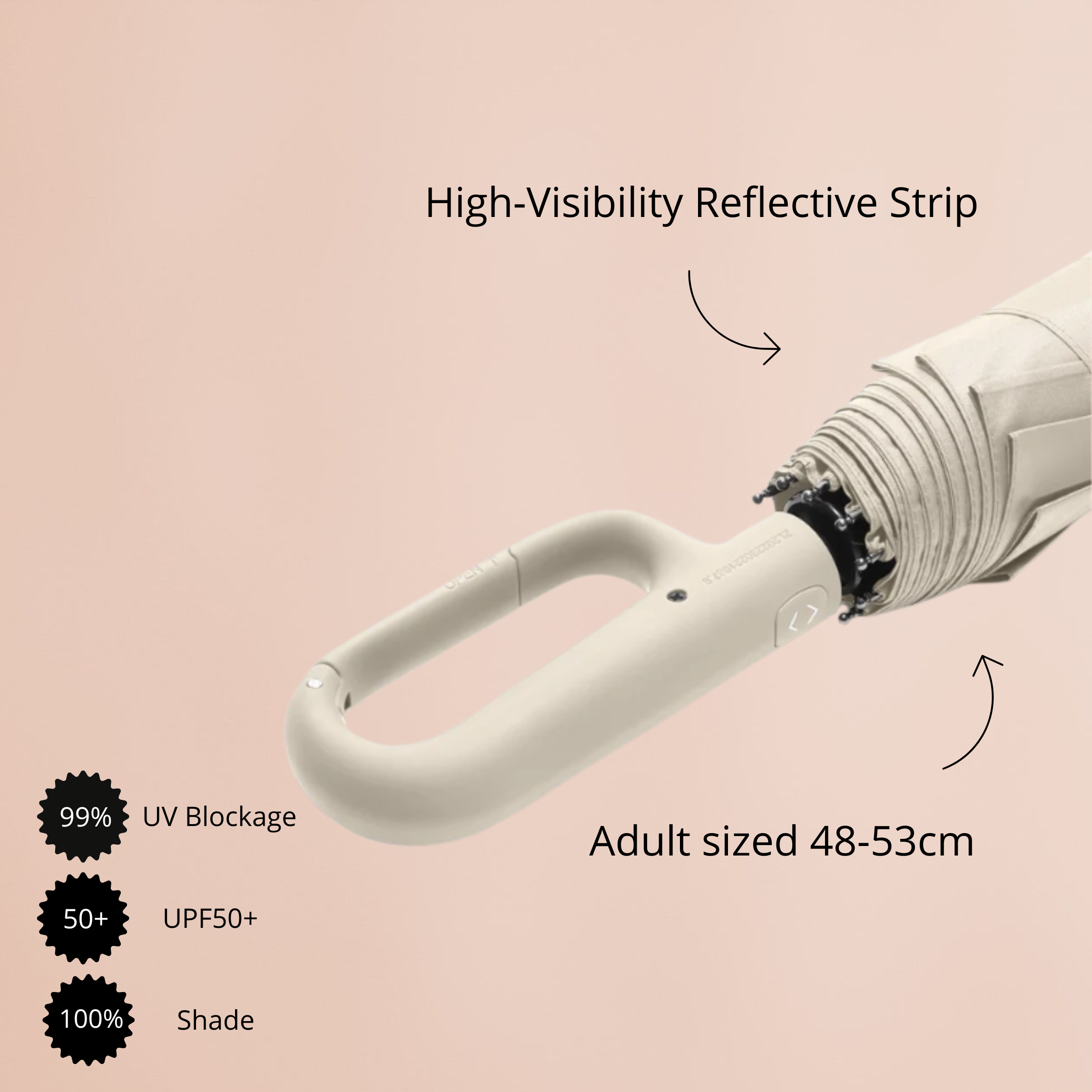Automatic Clip‑On Umbrella for Travel – Strong Windproof, Compact & Portable