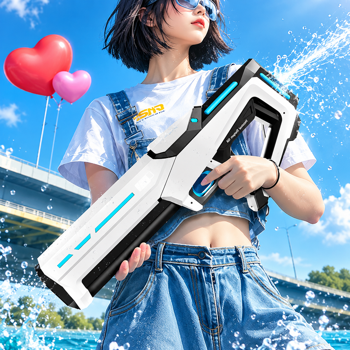 Powerful Squirt Automatic Water LED Suction Water Blasters
