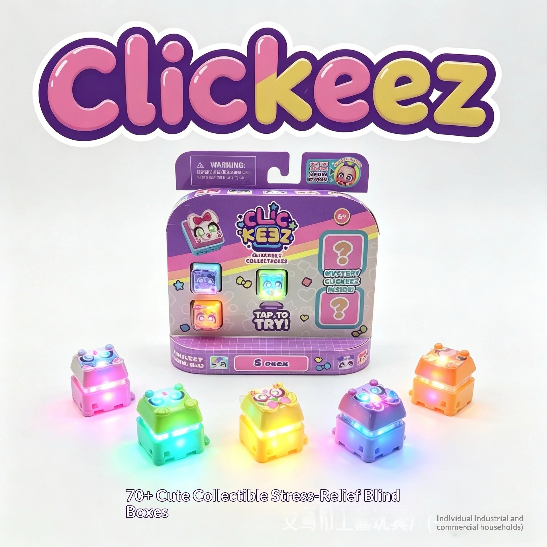 Clickeez Light-Up Fidget Keychain1