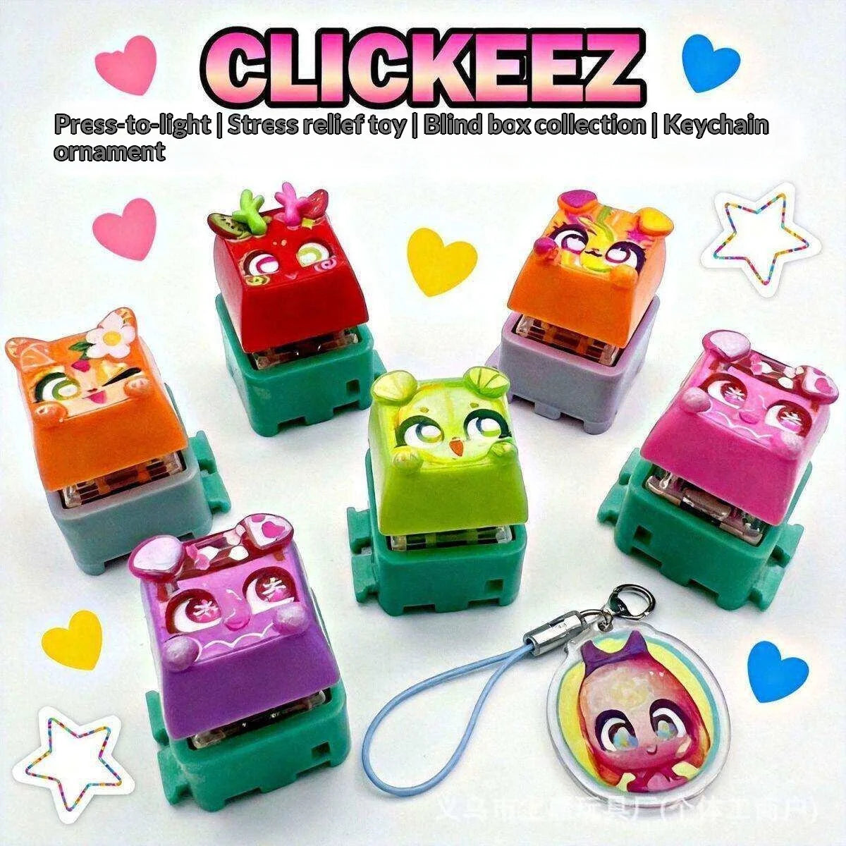 Clickeez Light-Up Fidget Keychain1234
