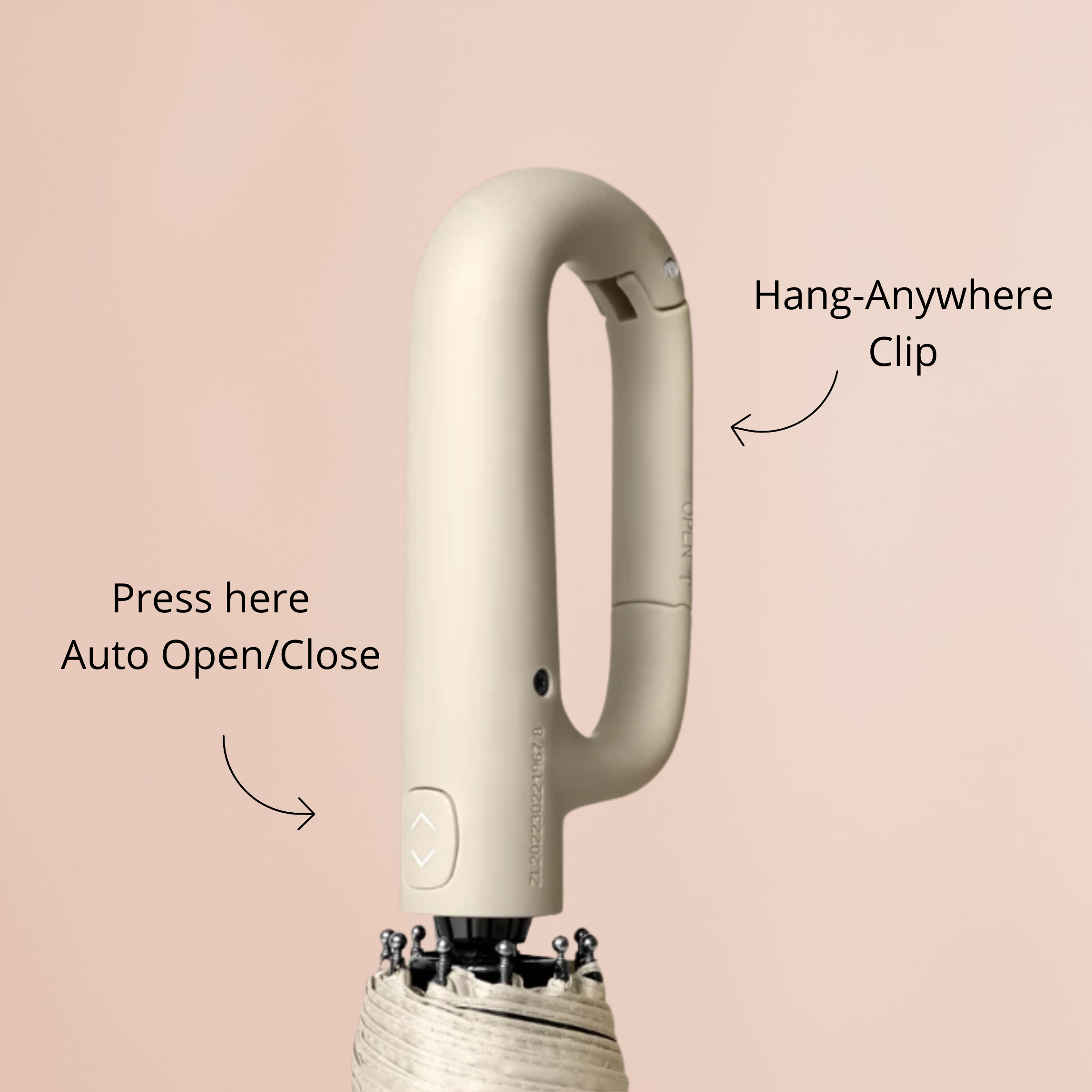 Clip‑On Automatic Travel Umbrella – Windproof, Strong Wind Protection, Compact Design