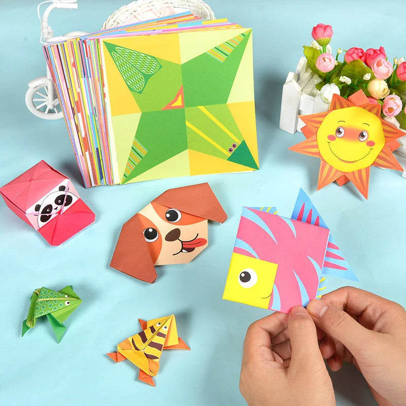 Baby Craft Toys Cartoon Animal Origami Paper Cutting Book Kids beunik