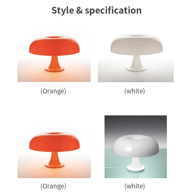 Italy Designer Led Mushroom Table Lamp for Bedroom Bedside Living Room Decoration Lighting beunik