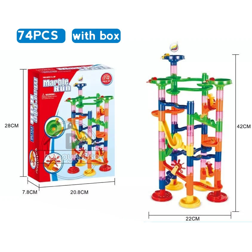 Marble Run Race Track Building Blocks Kids 3D Maze Ball Roll Toy beunik