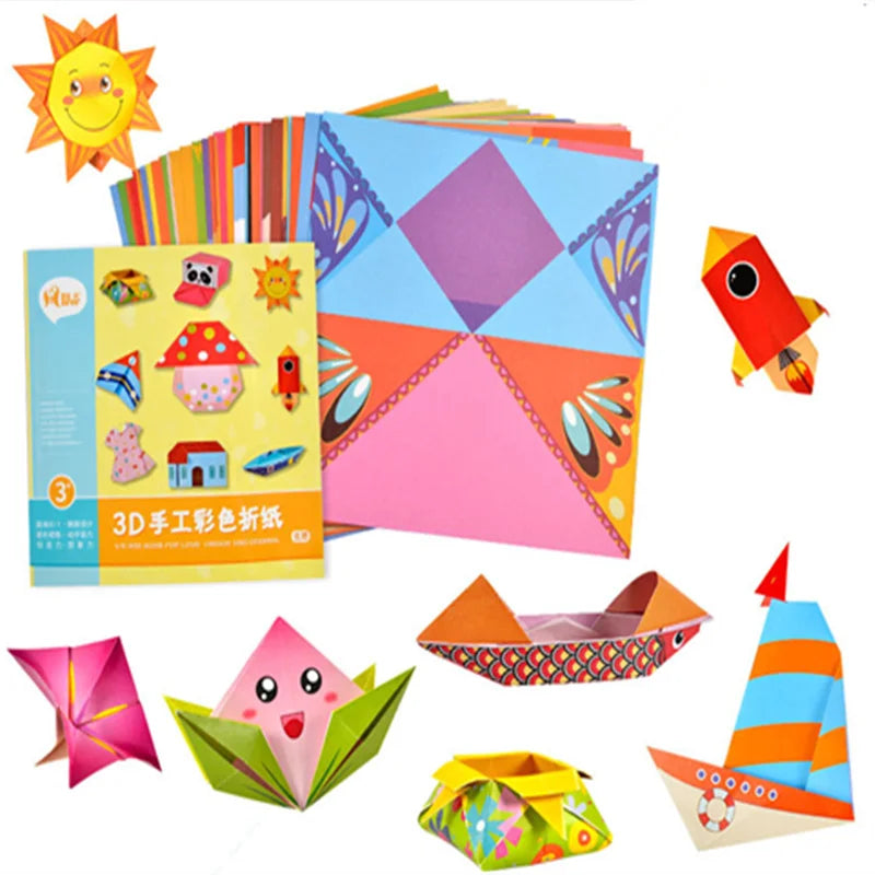 Baby Craft Toys Cartoon Animal Origami Paper Cutting Book Kids beunik