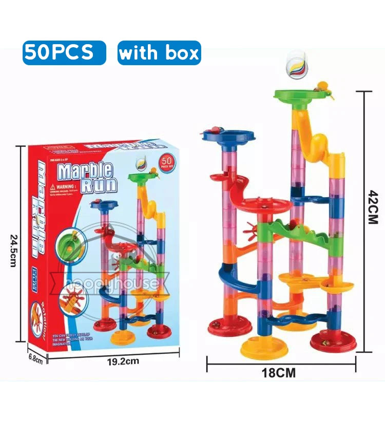 Marble Run Race Track Building Blocks Kids 3D Maze Ball Roll Toy beunik