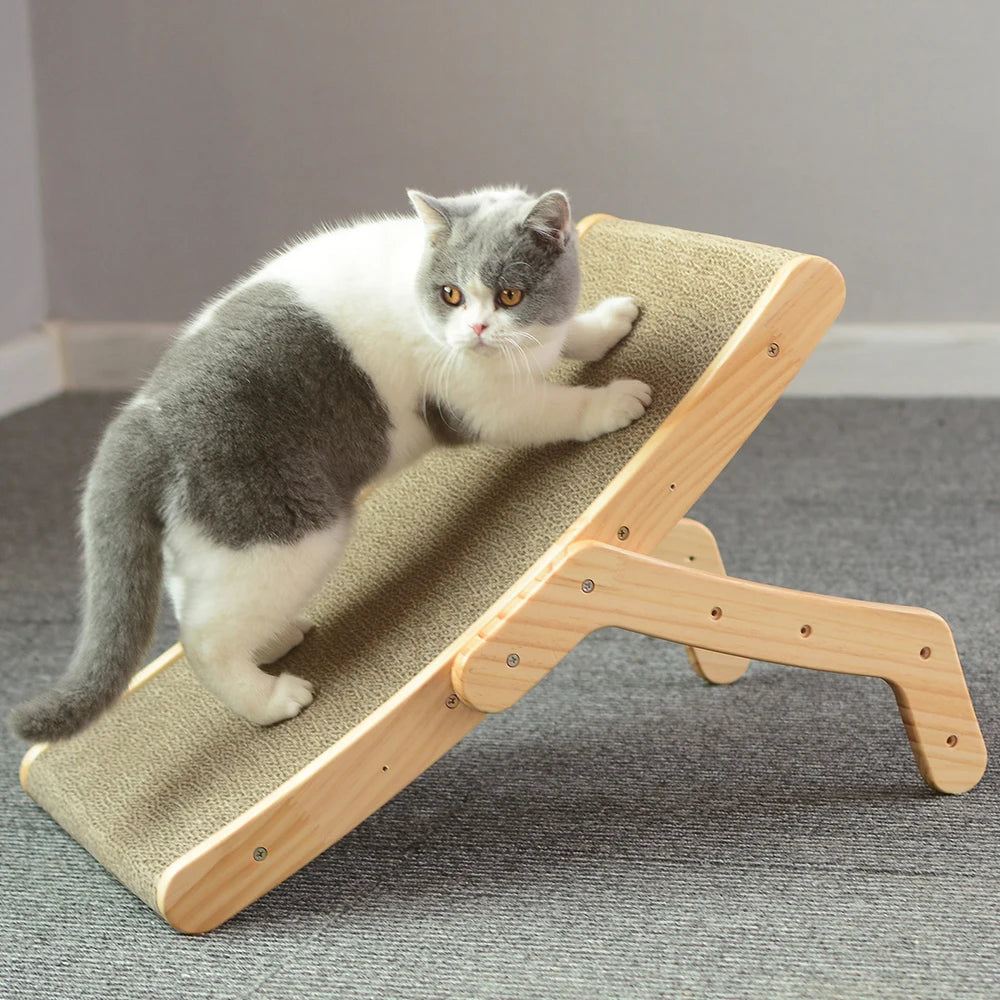 Cat Scratcher Board Wooden Frame Scratching Bed 3 In 1 Scratching Post beunik