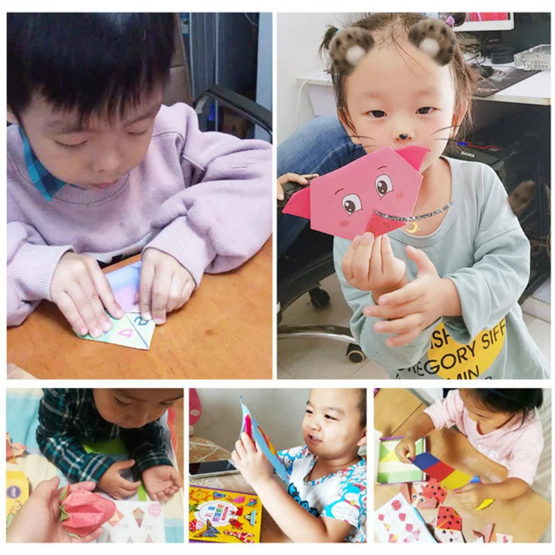 Baby Craft Toys Cartoon Animal Origami Paper Cutting Book Kids beunik