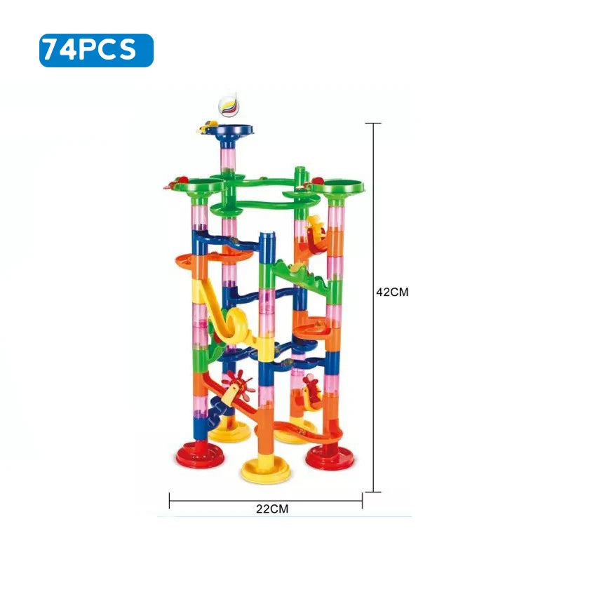 Marble Run Race Track Building Blocks Kids 3D Maze Ball Roll Toy beunik