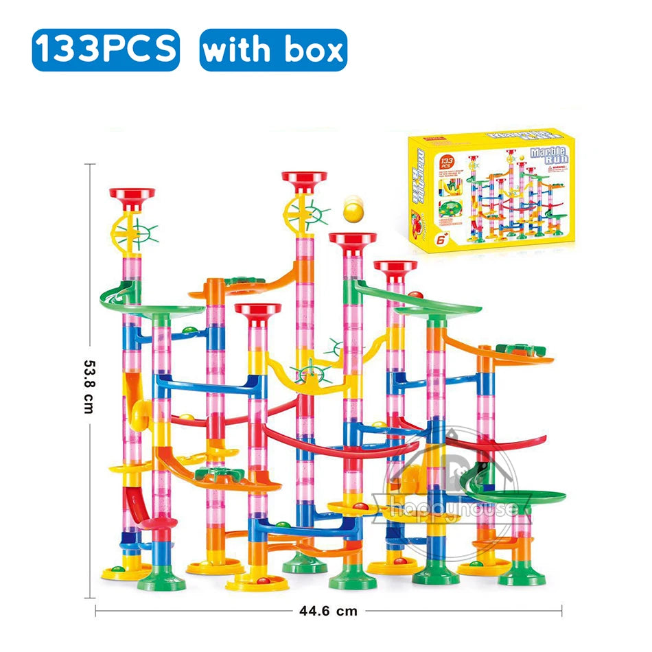 Marble Run Race Track Building Blocks Kids 3D Maze Ball Roll Toy beunik