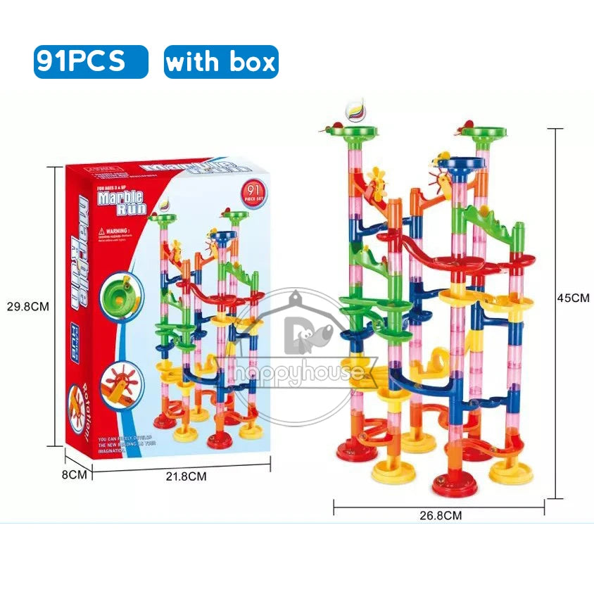 Marble Run Race Track Building Blocks Kids 3D Maze Ball Roll Toy beunik