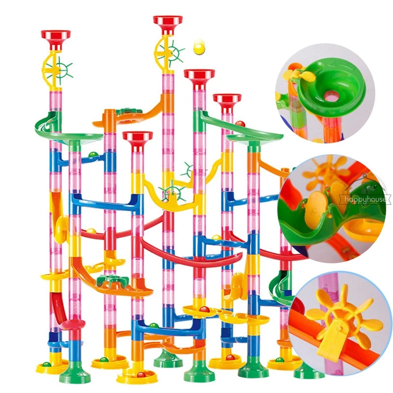 Marble Run Race Track Building Blocks Kids 3D Maze Ball Roll Toy beunik