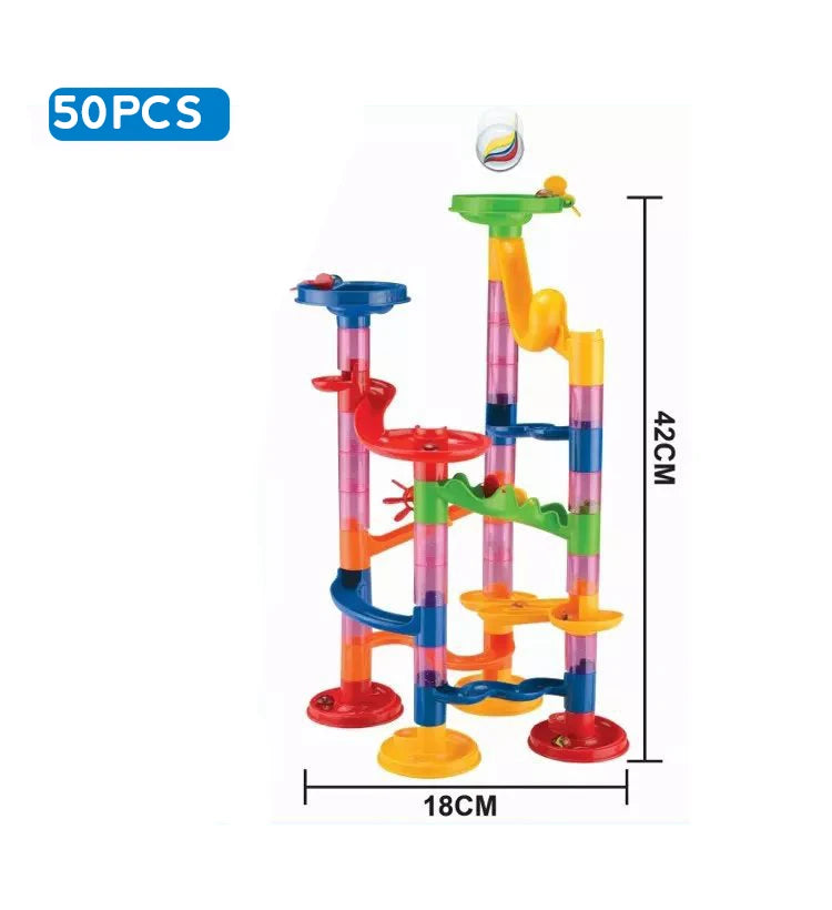 Marble Run Race Track Building Blocks Kids 3D Maze Ball Roll Toy beunik