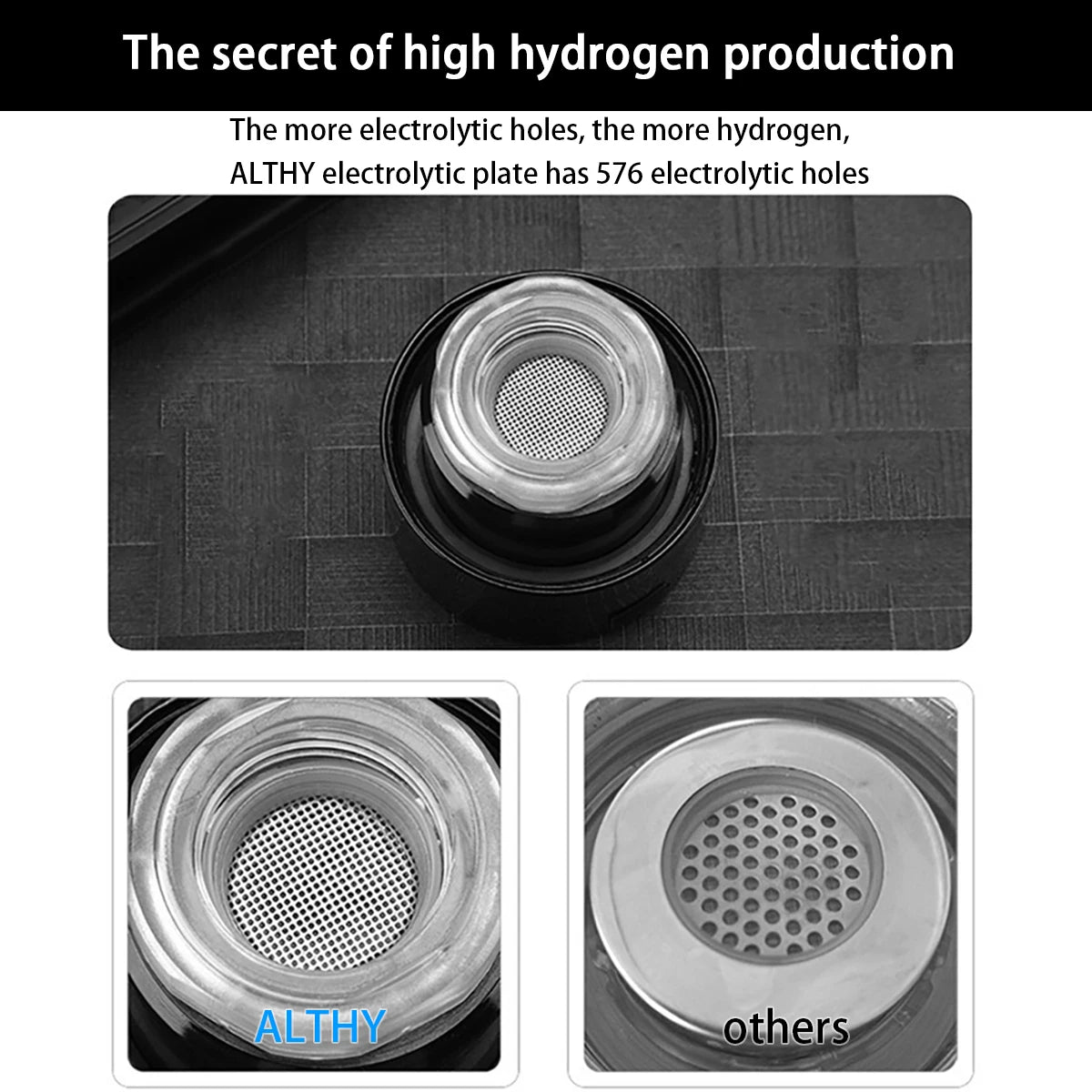 Hydrogen Rich Water Generator Bottle SPE & PEM Dual Chamber Maker Ionizer - H2 Inhalation Device beunik