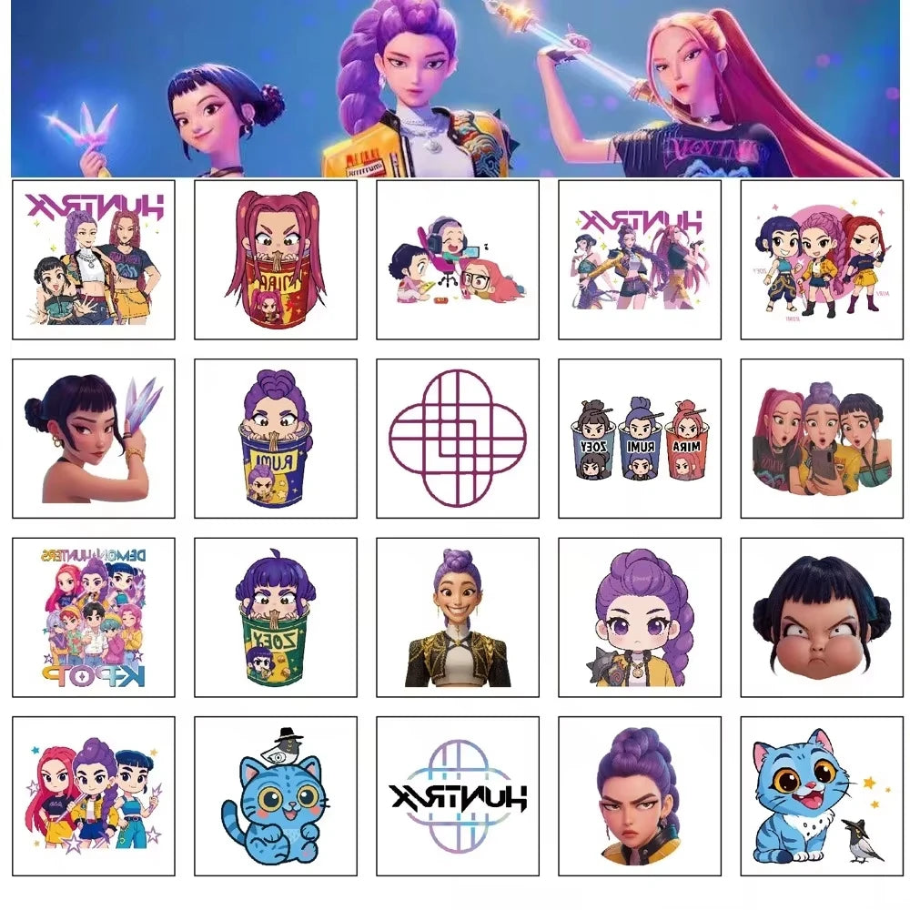 K-Pop Demon Hunter Rumi Temporary Tattoos – 20 Piece Set4