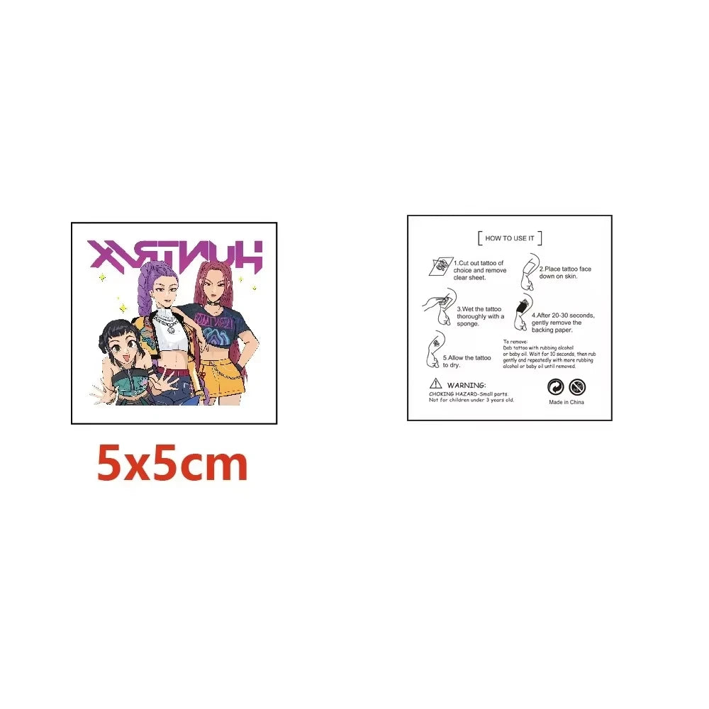 K-Pop Demon Hunter Rumi Temporary Tattoos – 20 Piece Set57