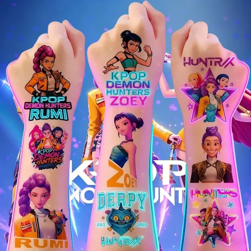 K-Pop Demon Hunter Rumi Temporary Tattoos – 20 Piece Set`1