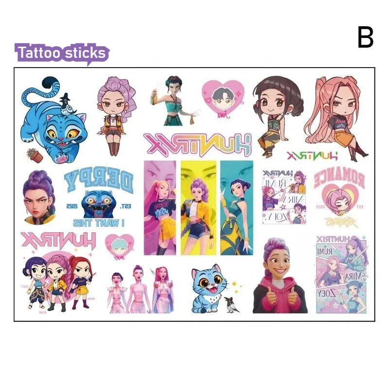 K-Pop Demon Hunter Temporary Tattoo Set24
