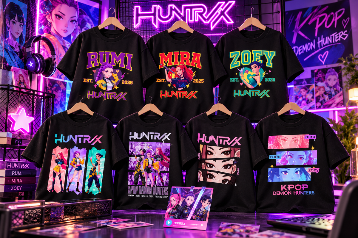 KPOP DEMON HUNTERS Kids T-Shirts – HUNTR/X Collection