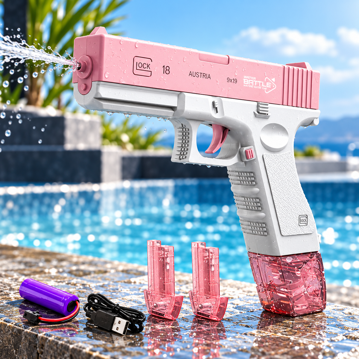 Automatic Glock Water Gun Toy