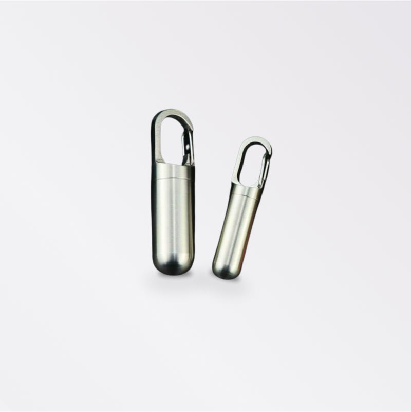 Portable Mini Stainless Steel Sealed Capsule Waterproof Pill Box