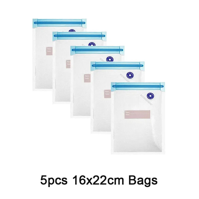 Reusable Vacuum Food Storage Zipper Bags Set Electric Handheld Vacuum Sealer USB beunik