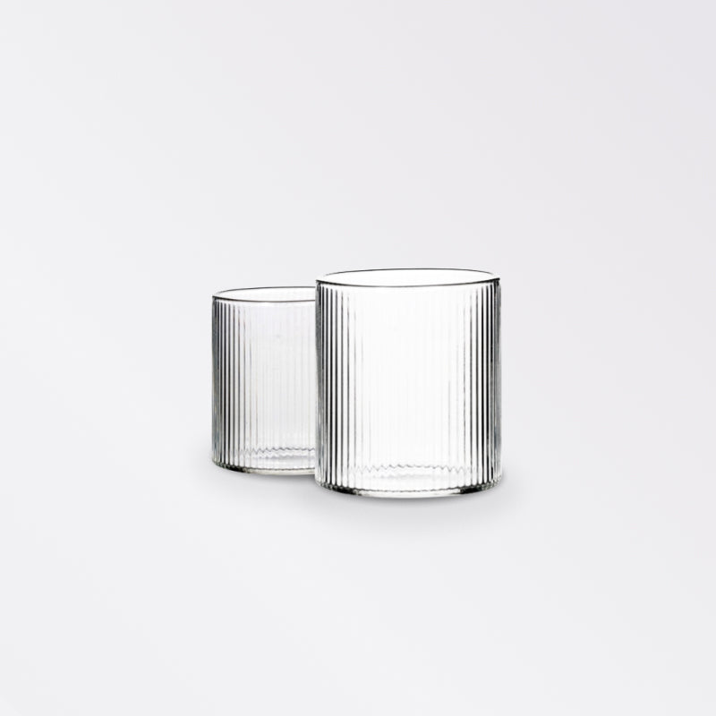 Ripple Whisky Glass Vertical Lines Drinking Glass - beunik