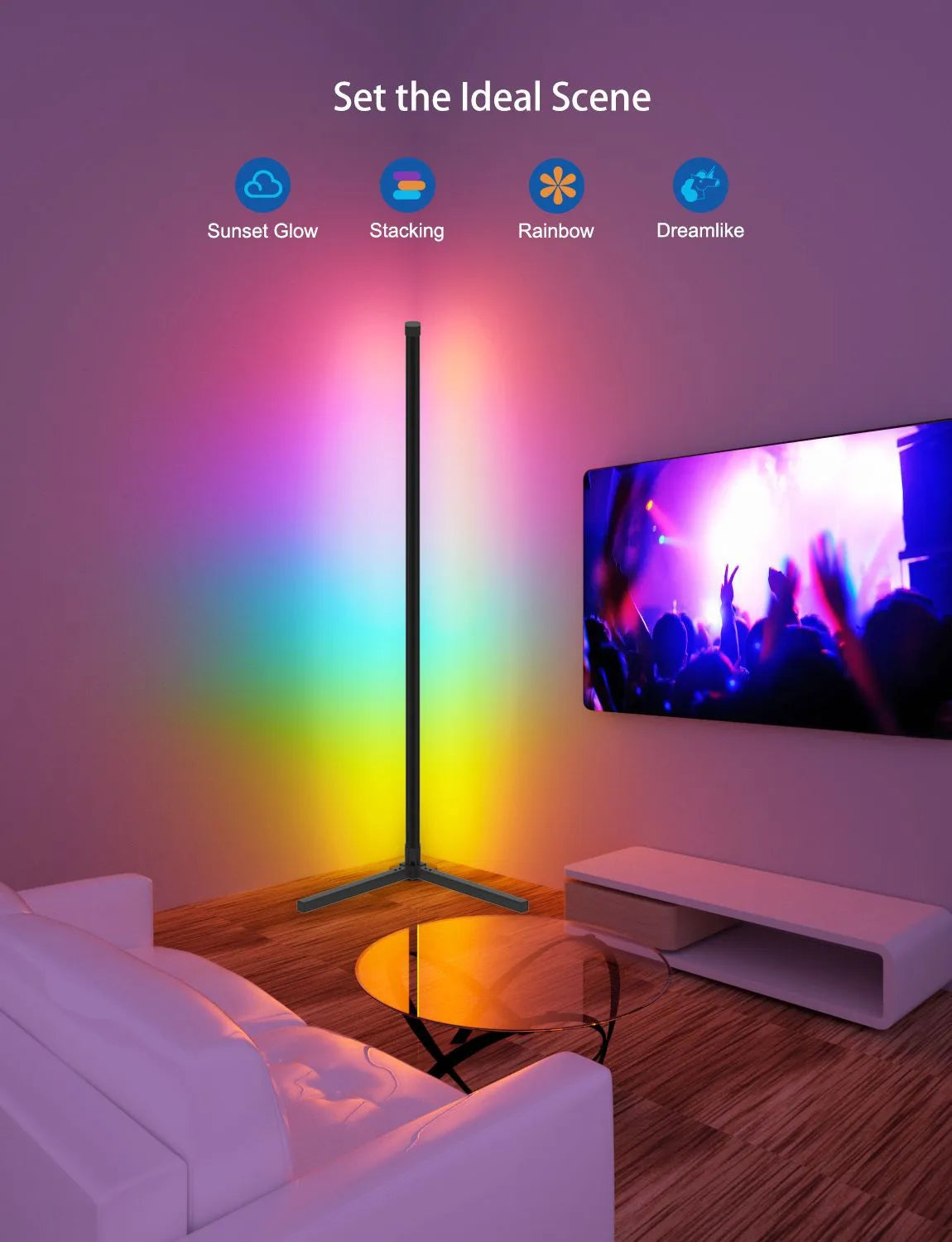 Smart RGB Dream Color Floor Lamp with Music Sync beunik