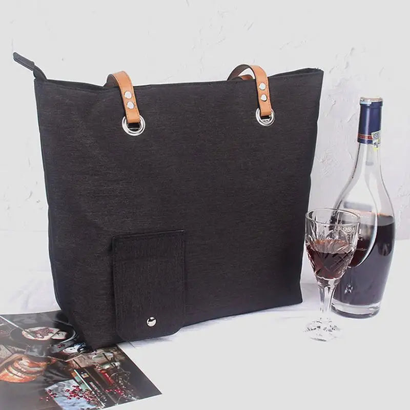 Wine Canvas Bag With Hidden Insulated Compartment beunik