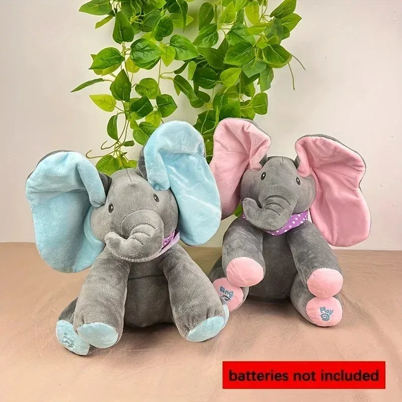 Baby Elephant Toys Plush Singing Elephant with Ears Moving Learning beunik