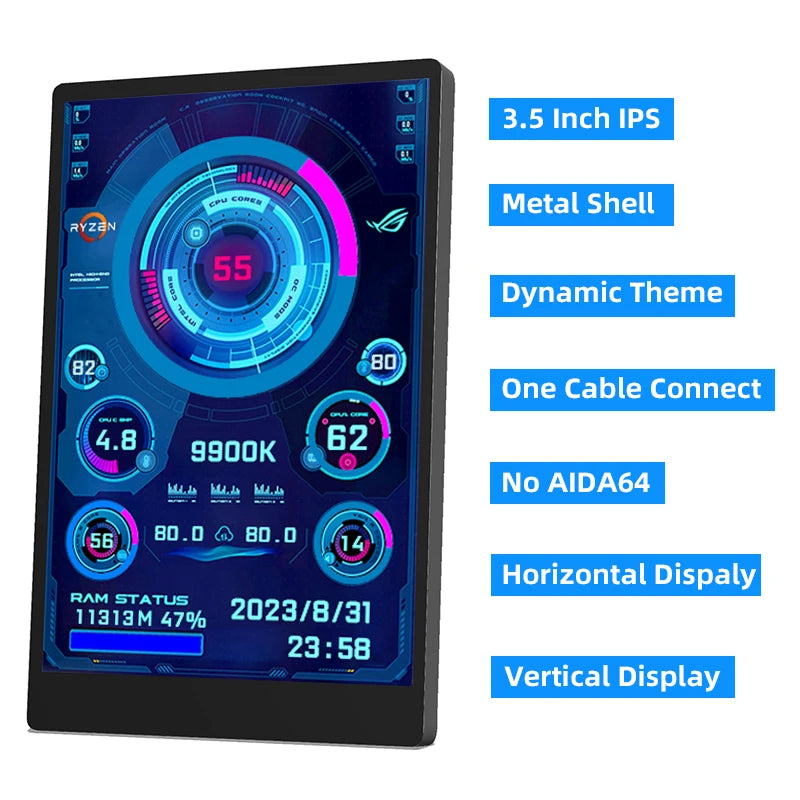 3.5 Inch IPS Type C Secondary Screen for Computer Stats beunik