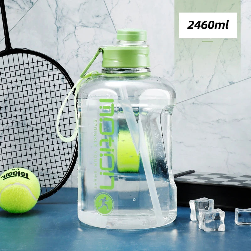 2 Litre Sports Water Bottle With Straw Large Capacity Fitness beunik