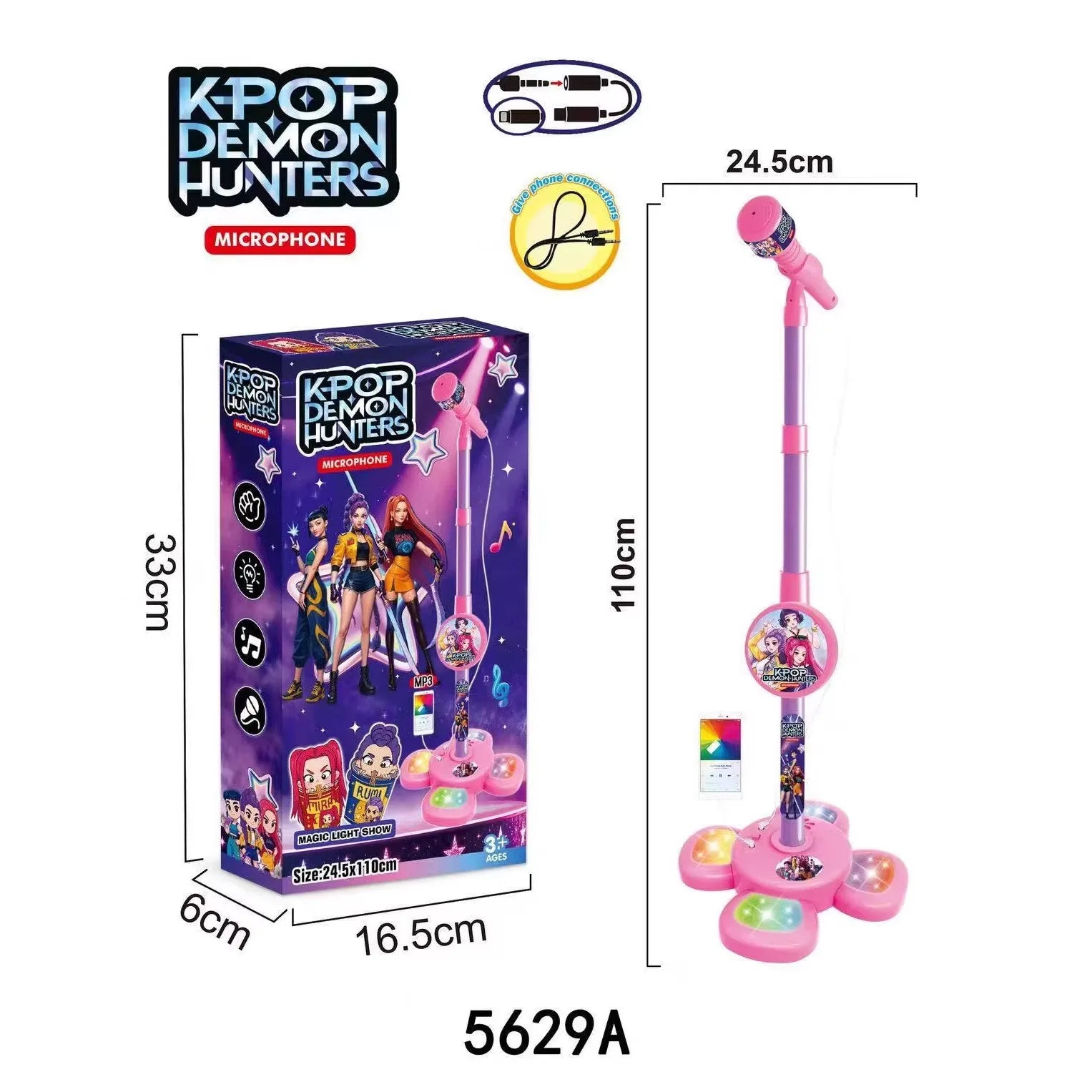 Kpop Karaoke Singing Microphone Set with Adjustable Stand