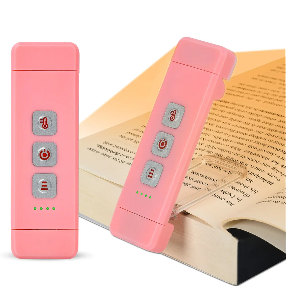 Clip-on Bookmark Book Light With Timer USB Rechargeable