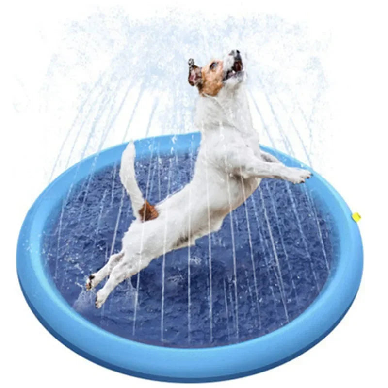 Summer Pet Inflatable Swimming Pool Water Sprinkler Pad Play Cooling Mat beunik