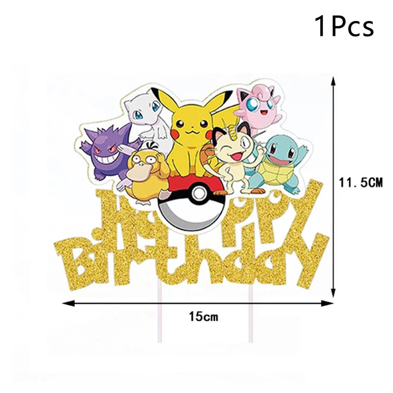 Pikachu Birthday Cake Topper