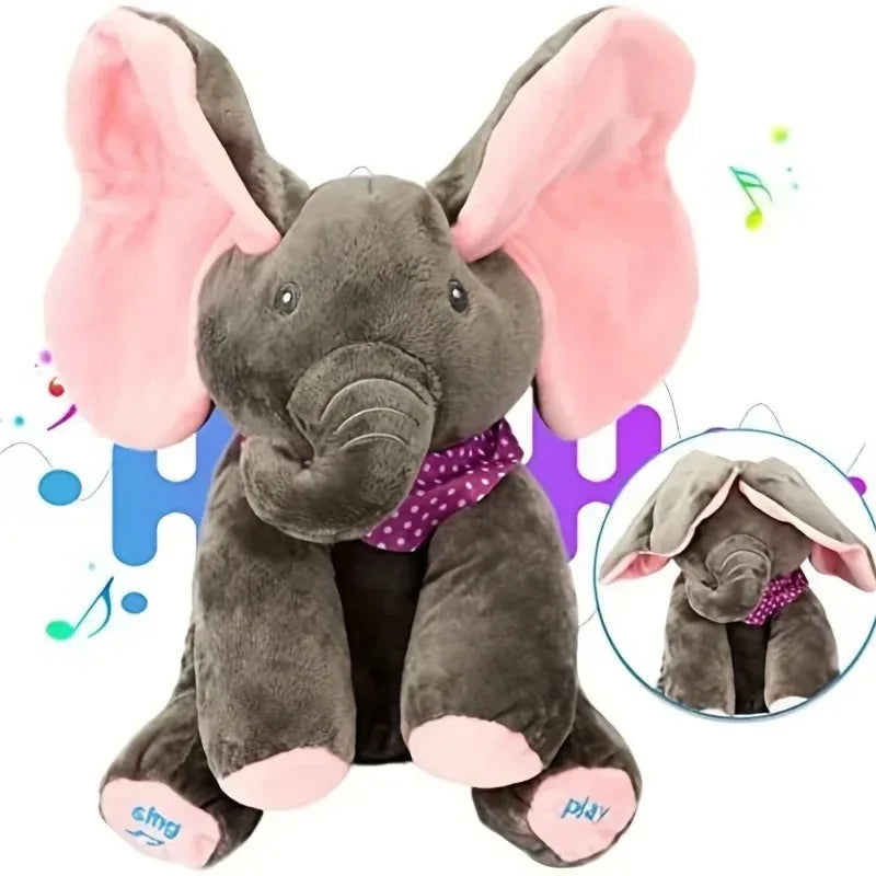 Baby Elephant Toys Plush Singing Elephant with Ears Moving Learning beunik