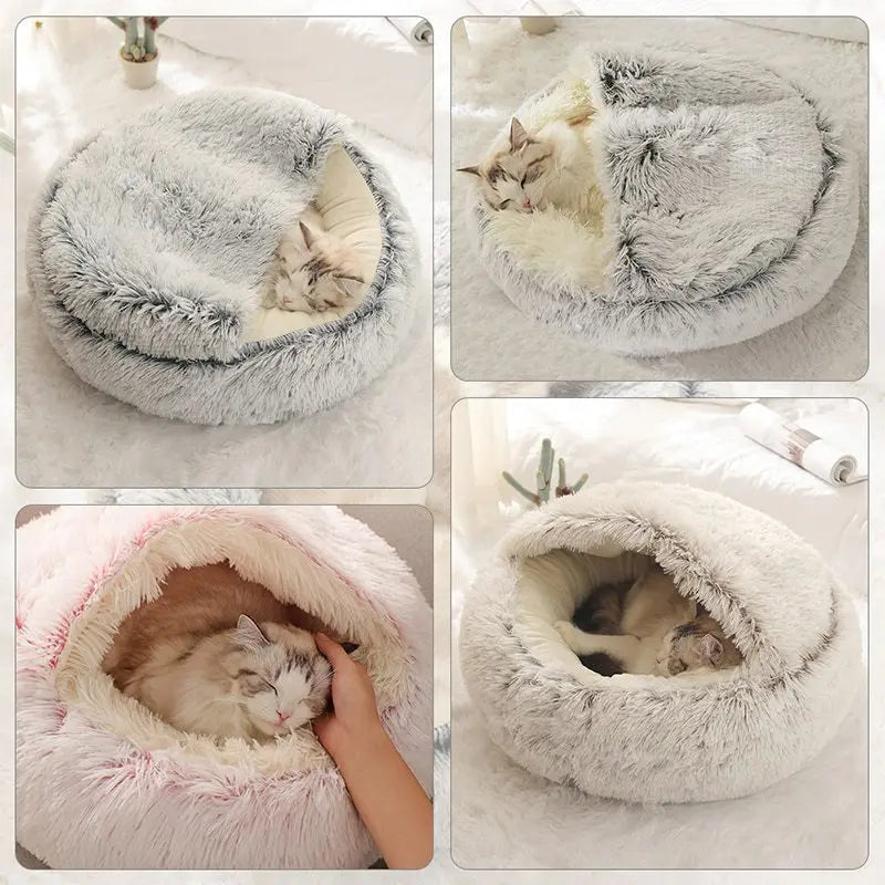 Warm Soft Plush Nest Pet Bed with Cover beunik